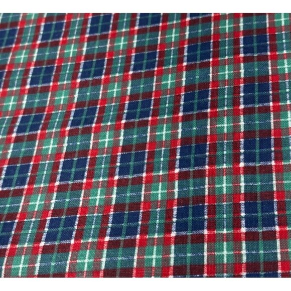 Plaid Flannel Fabric 1/2 yard x 44" Red Green Blue Tartan Sewing Material - Picture 4 of 9